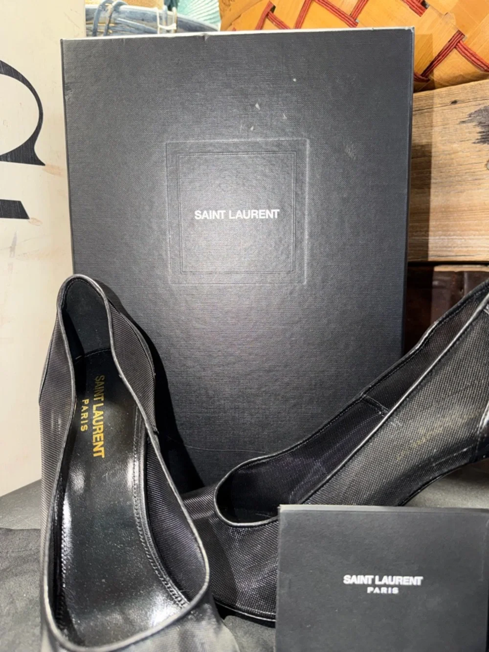 YSL Mesh 105 Anja Pumps Black - Picture 9 of 12